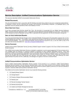 download PDF file Unified Communications Optimization Service 345KB