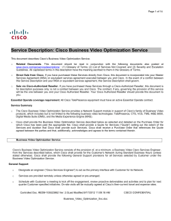 download PDF file Business Video Optimization Service 251KB