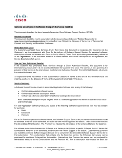 download PDF file Software Support Service (SWSS) 76KB