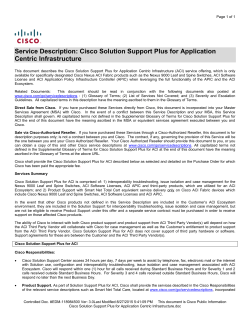 download PDF file Cisco Solution Support Plus for Application Centric Infrastructure