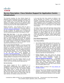 download PDF file Cisco Solution Support for Application Centric Infrastructure 82KB
