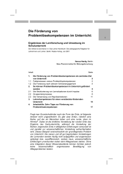 Die F rderung von Probleml sekompetenzen im Unterricht (Word) (DOC, 312 KB)
