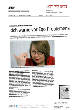 Interview: Ich warne vor Ego-Problemen (PDF, 315 KB)