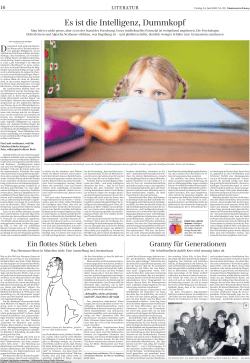 Rezension in der S&uuml;ddeutschen Zeitung zum Buch von Elsbeth Stern und Aljoscha Neubauer (Juni 2013) (PDF, 147 KB)