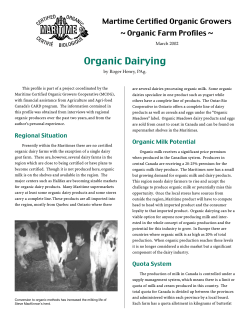 Organic Dairying