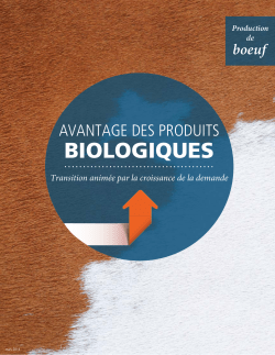 Avantage des produits biologiques : production du b&Aring;&ldquo;uf