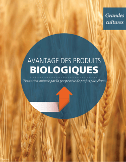 Avantage des produits biologiques : production de grains