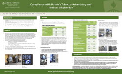 Compliance with Russia&rsquo;s tobacco advertising and product display ban