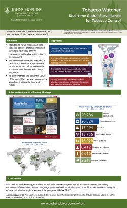Tobacco Watcher: Real-time global surveillance for tobacco control