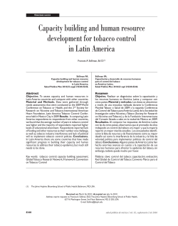 Capacity building and human resource development for tobacco control in Latin America