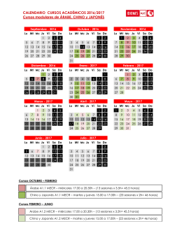 Cursos modulares 45 h ( rabe, chino y japon s)