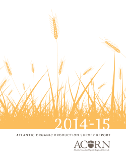 2014-15 Atlantic Organic Production Survey Report