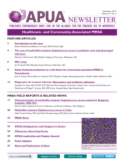 Casey JA and Schwartz BS. Swine livestock production as a risk factor for community associated MRSA in Pennsylvania. Alliance for the Prudent Use of Antibiotics (APUA) newsletter. 2013 Dec; 31(3): 9-12.