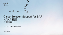 Solution Support for SAP HANA