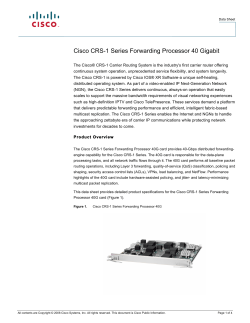 Cisco CRS-1 �V���[�Y �t�H���[�f�B���O �v���Z�b�T 40 �M�K�r�b�g