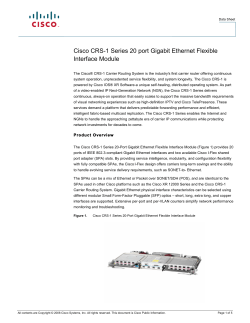 Cisco CRS-1 �V���[�Y 20 �|�[�g �M�K�r�b�g �C�[�T�l�b�g �t���L�V�u�� �C���^�[�t�F�C�X ���W���[��