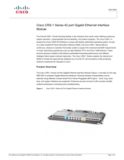 Cisco CRS-1 �V���[�Y 42 �|�[�g �M�K�r�b�g �C�[�T�l�b�g �C���^�[�t�F�C�X ���W���[��
