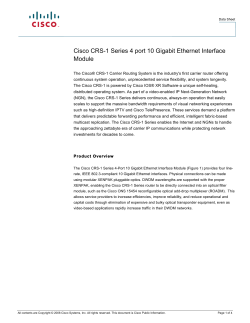 Cisco CRS-1 �V���[�Y 4 �|�[�g 10 �M�K�r�b�g �C�[�T�l�b�g �C���^�[�t�F�C�X ���W���[��