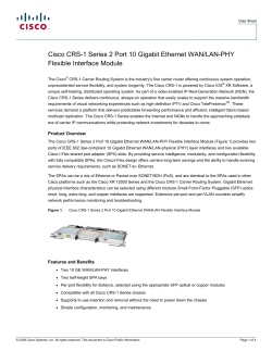 Cisco CRS-1 �V���[�Y 2 �|�[�g 10 �M�K�r�b�g �C�[�T�l�b�g WAN/LAN-PHY �t���L�V�u�� �C���^�[�t�F�C�X ���W���[��