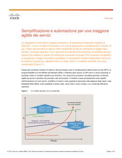 Semplificazione e automazione per una maggiore agilit� dei servizi