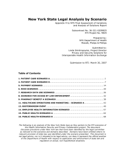 Appendix H: New York State Legal Analysis by Scenario