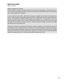 Direct Care Staff Training Material