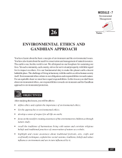 पर्यावरण नैतिकता और गांधीवादी दृष्टिकोण (107 KB)