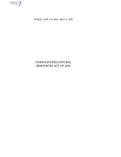 Consolidated Natural Resources Act of 2008
