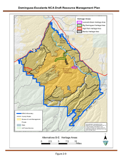 Alternatives B-E: Heritage Areas (2-9)