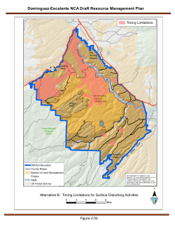 Alternative B: Timing Limitations for Surface Disturbing Activities (2 3b)