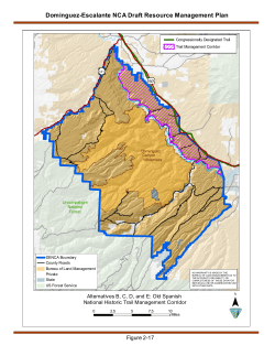 Alternatives B-E: Old Spanish National Historic Trail Management Corridor (2 17)
