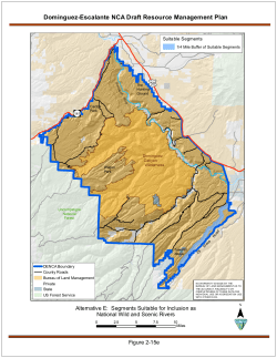 Alternative E: Segments Suitable for Inclusion as National Wild and Scenic Rivers (2 15e)