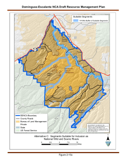 Alternative C: Segments Suitable for Inclusion as National Wild and Scenic Rivers (2 15c)