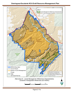 Alternative E: Lands managed for Wilderness Characteristics (Outside of designated Wilderness and WSAs) (2 11e)