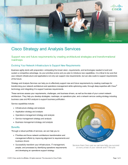Services de strat�gie et d'analyse Cisco