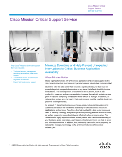 Service d'assistance critique Cisco