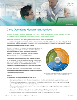 Services Cisco de gestion des op�rations