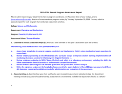 2013 2014 chem biochem assessment report