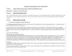 CTVA 2010-11 Annual Assessment Report