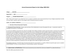 Art-assessment report 2009-10
