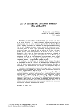 ngel Luis Luj n Atienza: Es un soneto de G ngora tambi n una alabanza? , en Revista de Literatura , LXV, 129 (2003), pp. 31-58.