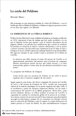 Mercedes Blanco: "La estela del Polifemo ", Actas del XII Congreso de la Asociaci n Internacional de Hispanistas 21-26 de agosto de 1995 , 2 (1998), pp. 42-59.