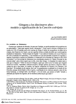 Jos Mar a Mic : G ngora a los diecinueve a os: modelo y significaci n de la Canci n esdr jula , Critic n , 49 (1990), pp. 21-30.