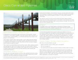 �Ζ��E�K�X�ƊE���� Cisco Connected Pipelines �̊T�v