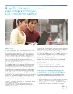 Nuage 101 : &eacute;laboration d'une strat&eacute;gie d'informatique en nuage pour l'enseignement sup&eacute;rieur