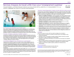 Services d'espace de travail unifié Cisco pour l'enseignement supérieur