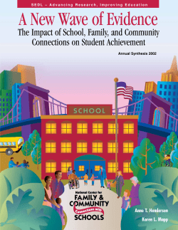 A New Wave of Evidence: The Impact of School, Family, and Community Connections on Student Achievement