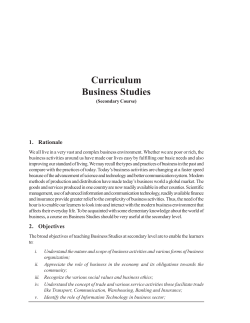 Business Studies Syllabus: English Medium (478 KB)