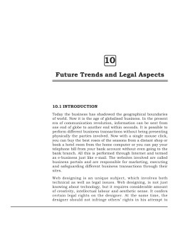 Future Trends and Legal Aspects (111 KB)