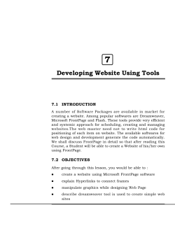 Developing Website Using Tools (3.04 MB)